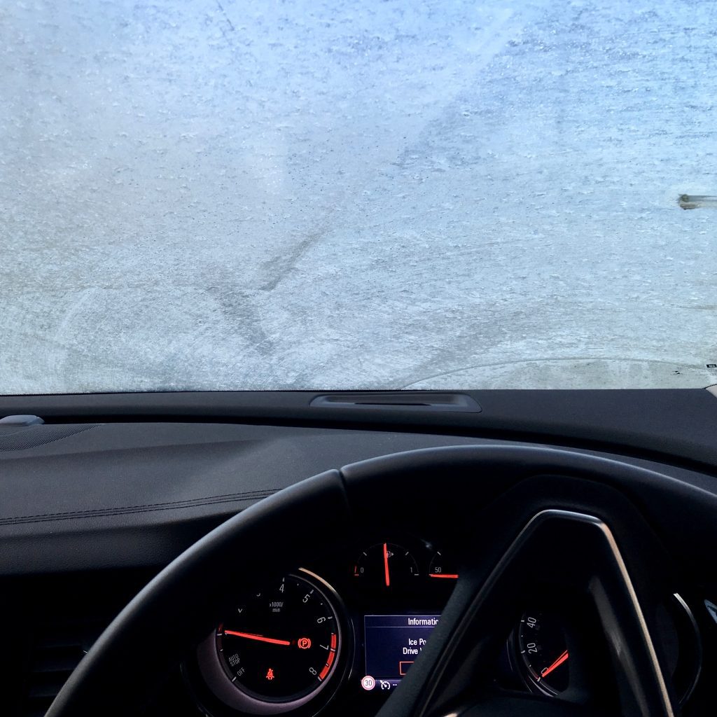 Ice on Windscreen, Durham UK