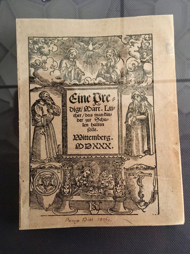 Martin Luther: A sermon that children should stay at school