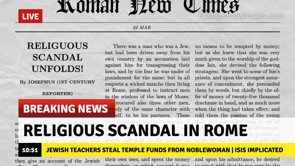 Breaking news: Religious Scandal in Rome