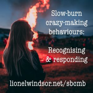 Slow-burn crazy-making behaviours: Recognising & Responding