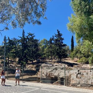The Sanctuary of Pan, looking up to Nymphs hill, West of the Ancient Athens Marketplace