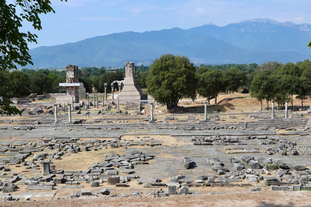 Overlooking the Roman Forum in Philippi from the North side