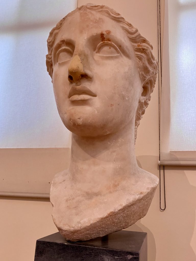 Colossal head of the goddess Athena, 29BC - AD14, from Keirameikos, just north-West of the marketplace, Athens National Archaeological Museum