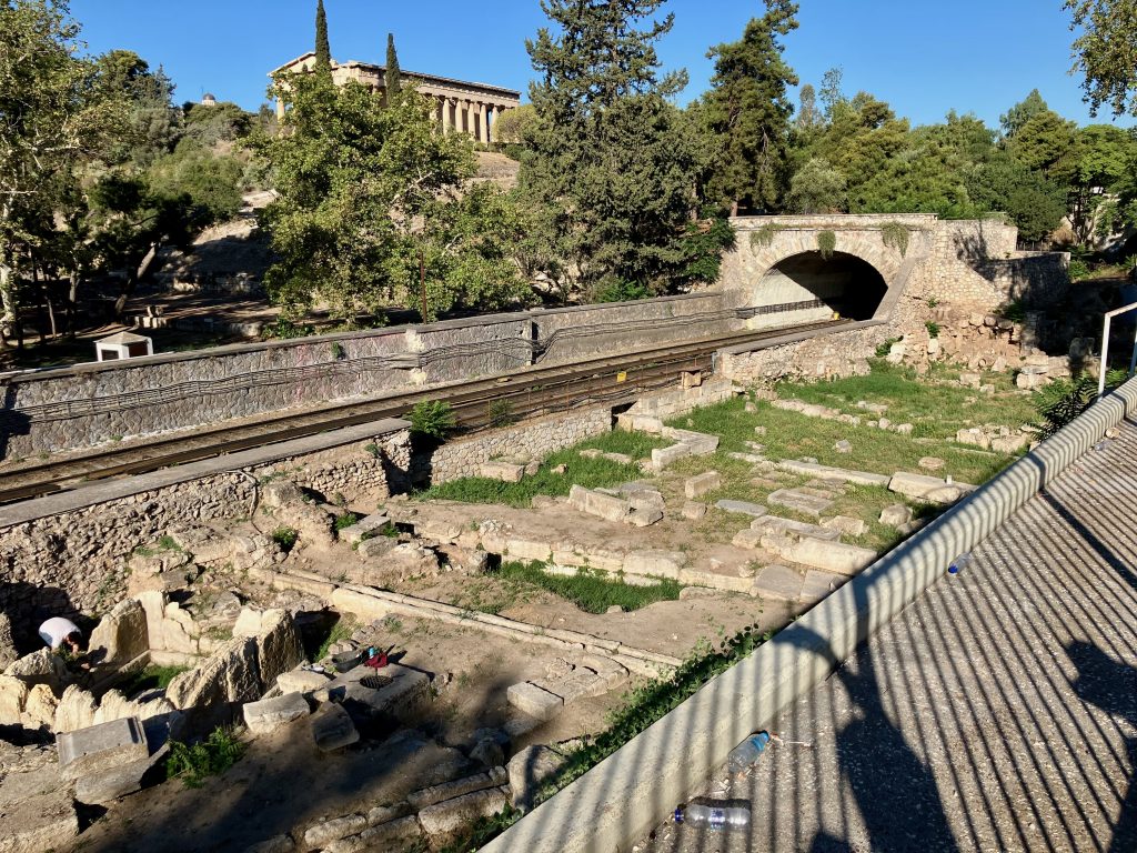 The Royal Stoa, where the Areopagus council may have met, Ancient Marketplace, Athens