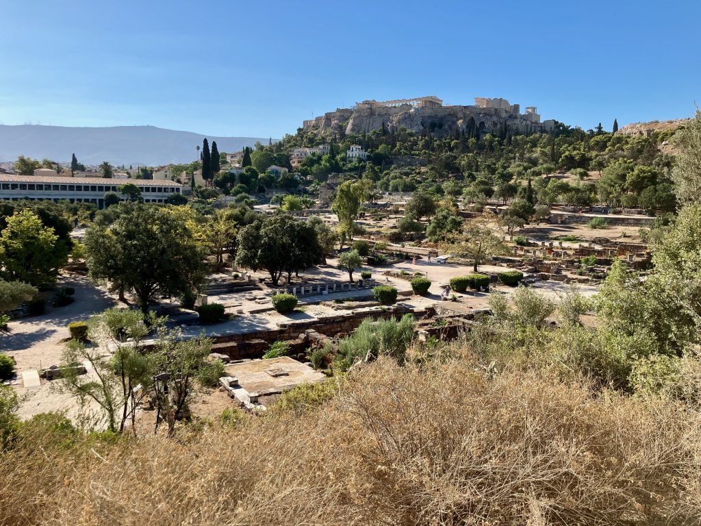 The Athens ancient marketplace from the North West