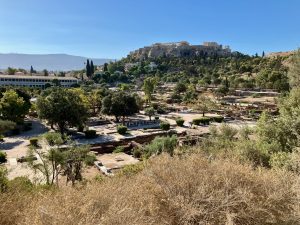 The Athens ancient marketplace from the North West