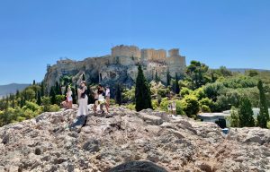 The Areopagus, looking up to the Acropolis of Athens