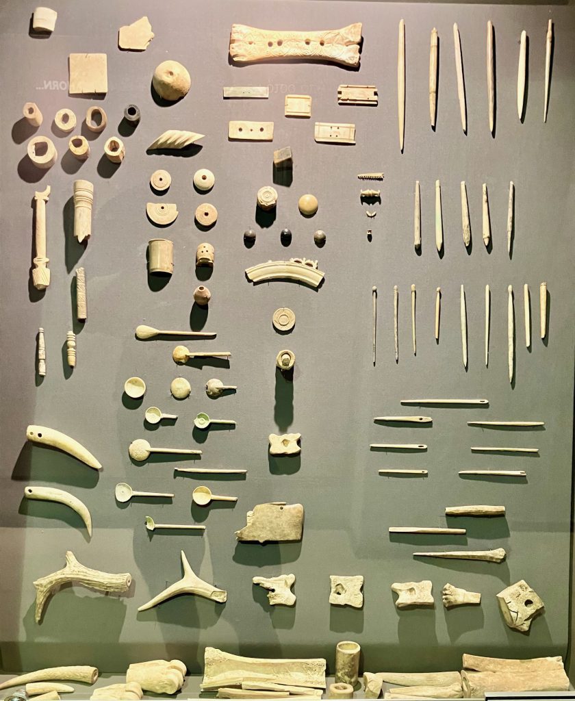 Bone tools, made in worshop of the marketplace, 1st Century BC, Museum of the Roman Forum, Thessaloniki