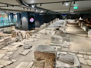The Via Egnatia (with Byzantine ruins), Venizilou Metro Station, Thessaloniki