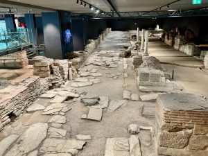 The Via Egnatia (with Byzantine ruins), Venizilou Metro Station, Thessaloniki