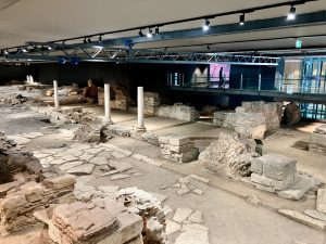 The Via Egnatia (with Byzantine ruins), Venizilou Metro Station, Thessaloniki