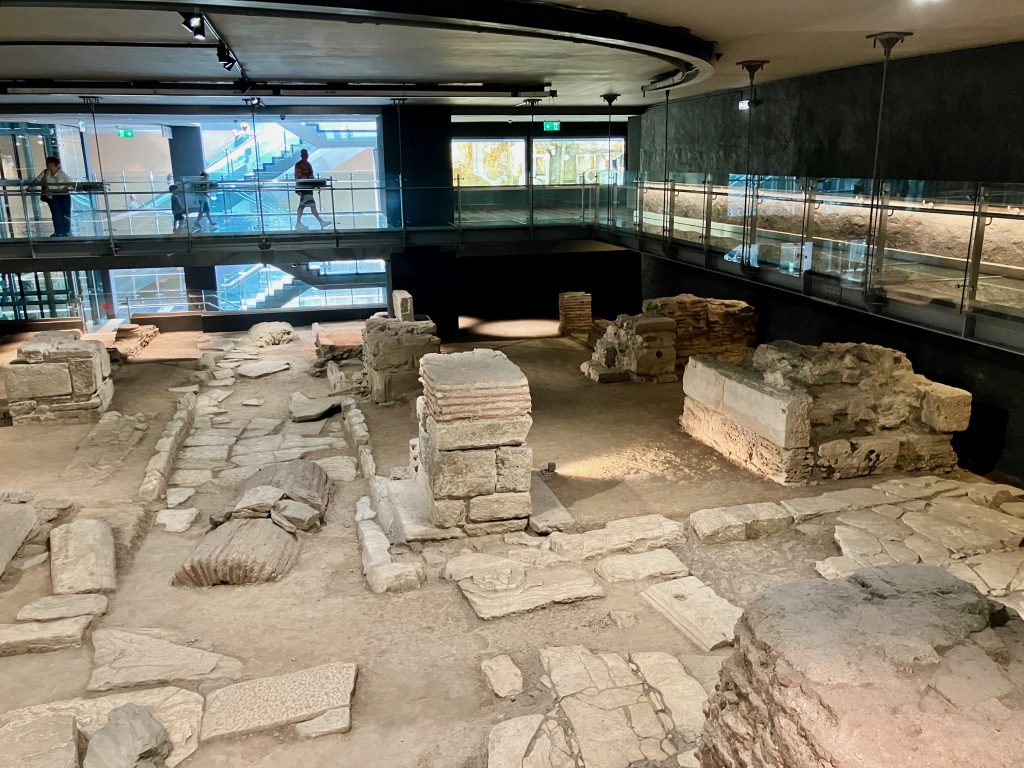 The Via Egnatia (with Byzantine ruins), Venizilou Metro Station, Thessaloniki