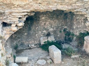 Traditional (but unlikely) place of Paul and Silas' imprisonment