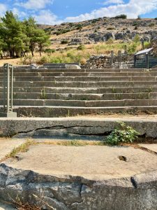 Looking up from Philippi towards the Acropolis