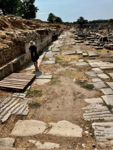 Via Egnatia on the North side of the Forum in Philippi