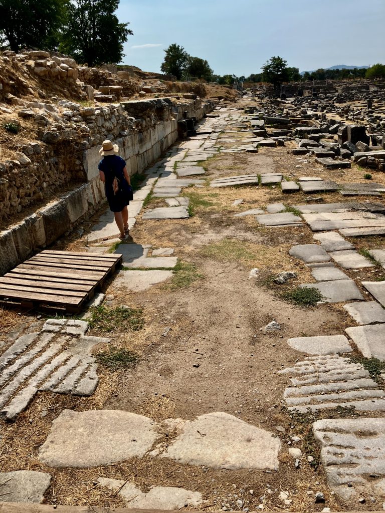 Via Egnatia on the North side of the Forum in Philippi