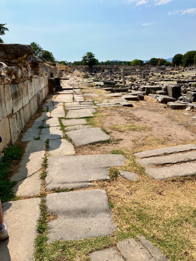 Via Egnatia on the North side of the Forum in Philippi