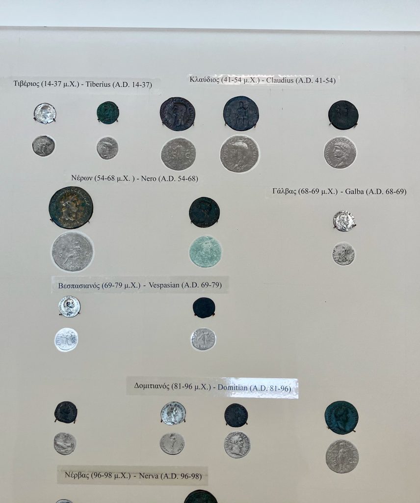Coins from the Roman period, Philippi Museum, Hellenistic / Roman Area