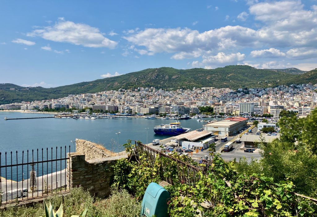 Neapolis (modern day Kavala) from the Briki cafe