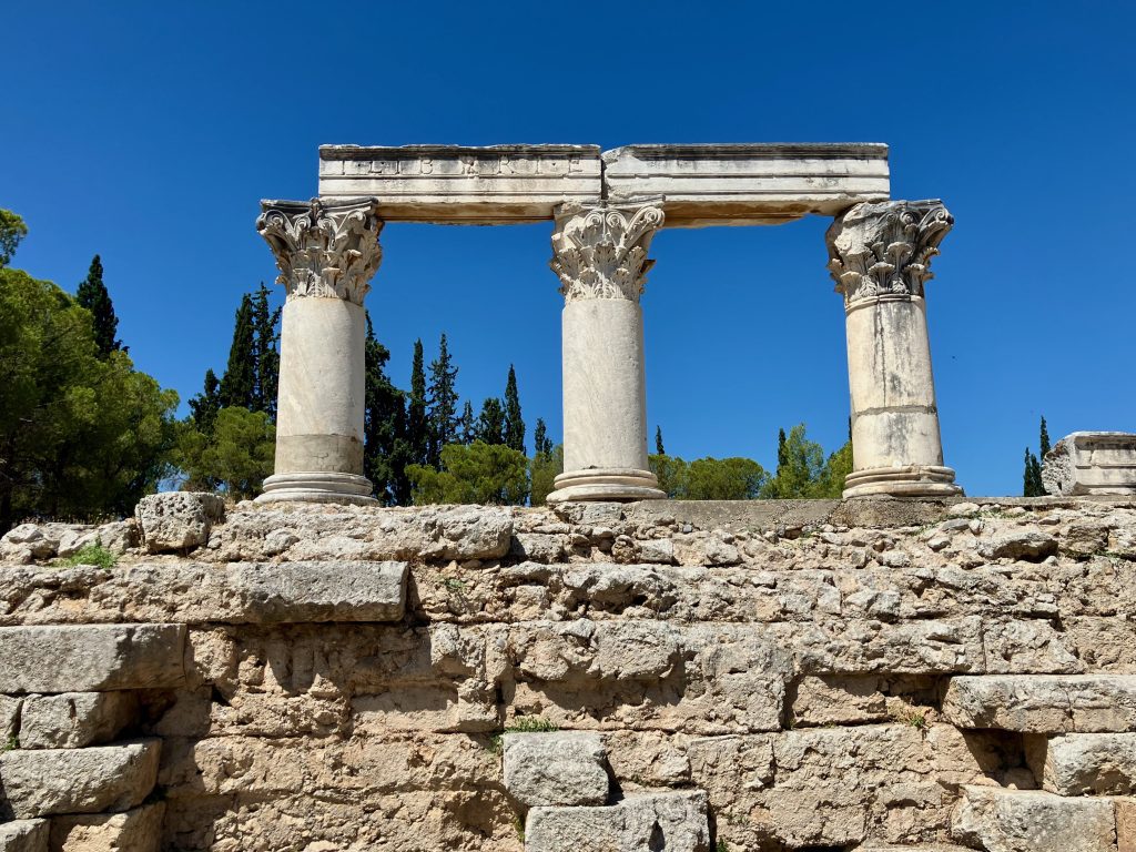 The Temple of Octavia in the West Ruins of Ancient Corinth