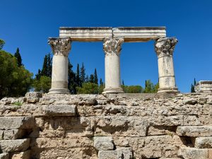 The Temple of Octavia in the West Ruins of Ancient Corinth