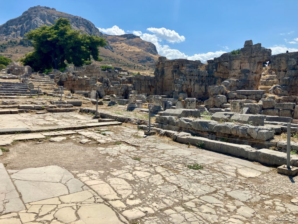 The North Basilica, a possible site for the tribunal before which Paul appeared in Corinth