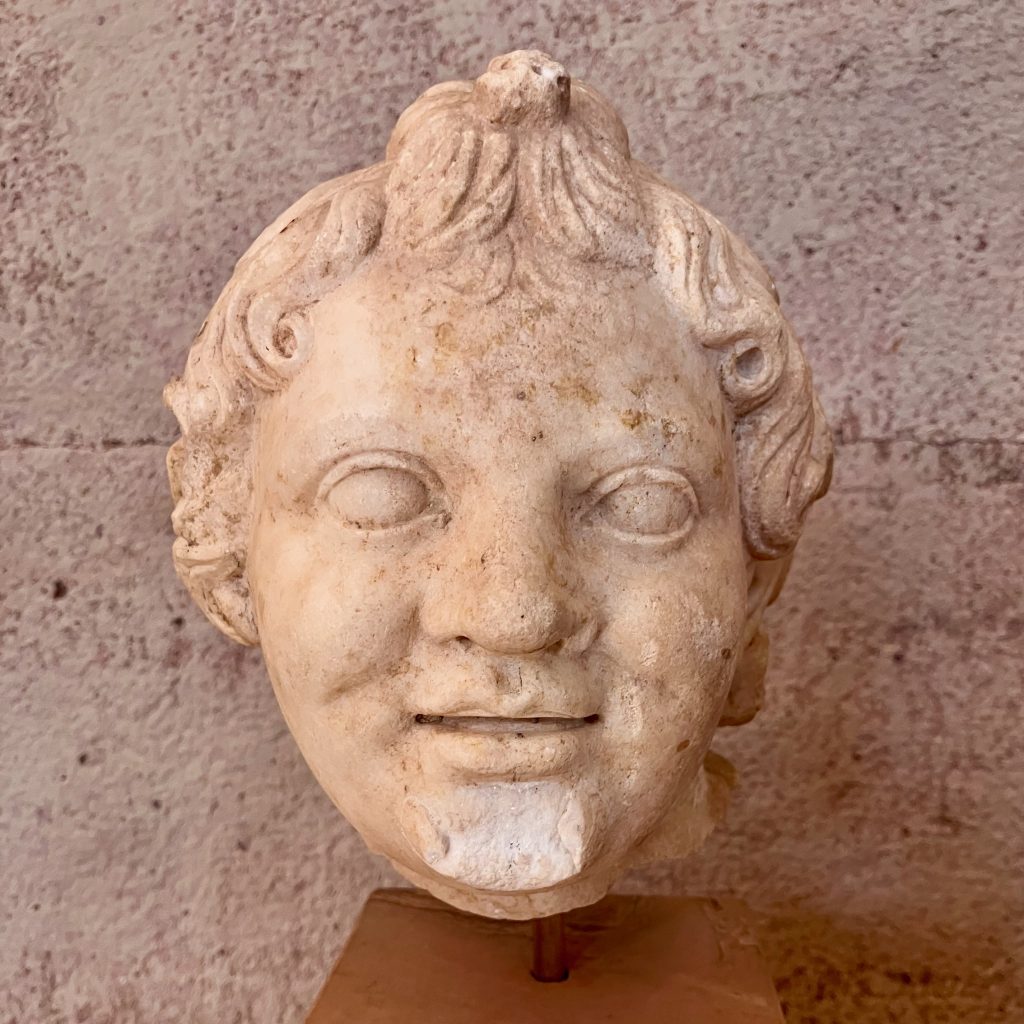 Ancient Corinth Museum Marble head of Eros 1st - 2nd C AD